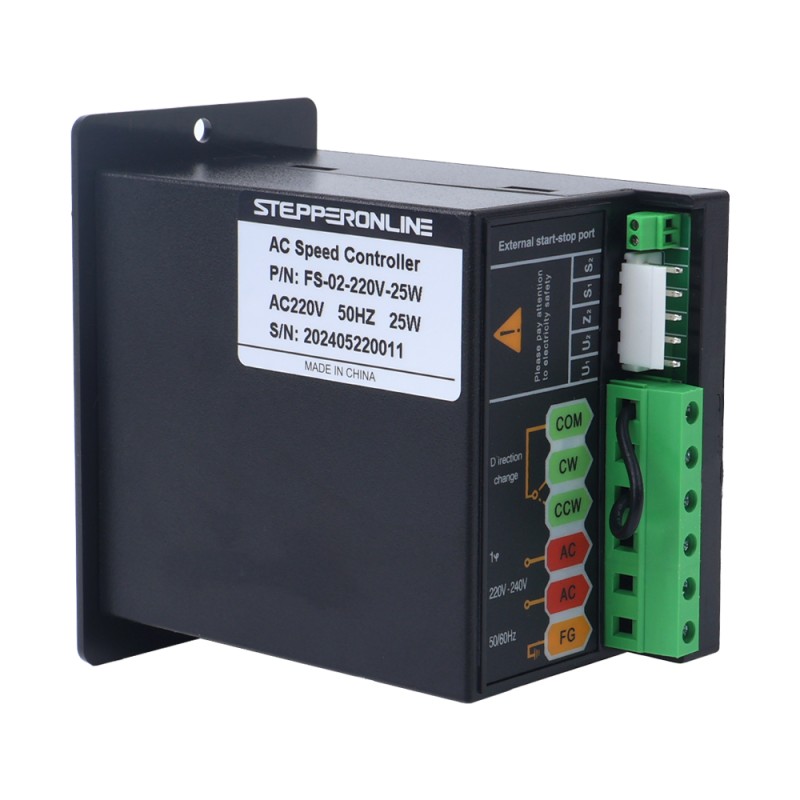 25W 単相 220VAC 可変速モータ用スピードコントローラ - FS-02-220V-25W | StepperOnline
