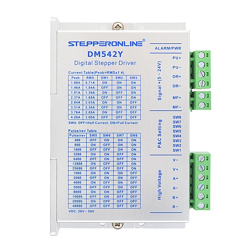 YSシリーズ 1軸 ステッパーキット 1.9Nm(269.06oz.in) Nema 23ステッパーモーター & ドライバー - 1-DM542Y-23HS30 | StepperOnline