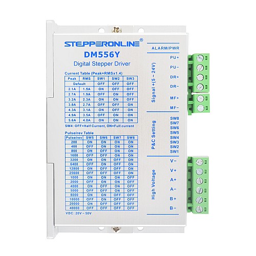 YSシリーズ 3軸 ステッパーキット 3.00Nm(424.83oz.in) Nema 23ステッパーモーター & ドライバー & 48V電源付き - 3-DM556Y-S30 | StepperOnline YSシリーズ 3軸 ステッパーキット 3.00Nm(424.83oz.in) Nema 23ステッパーモーター & ドライバー & 48V電源付き - 3-DM556Y-S30 | StepperOnline