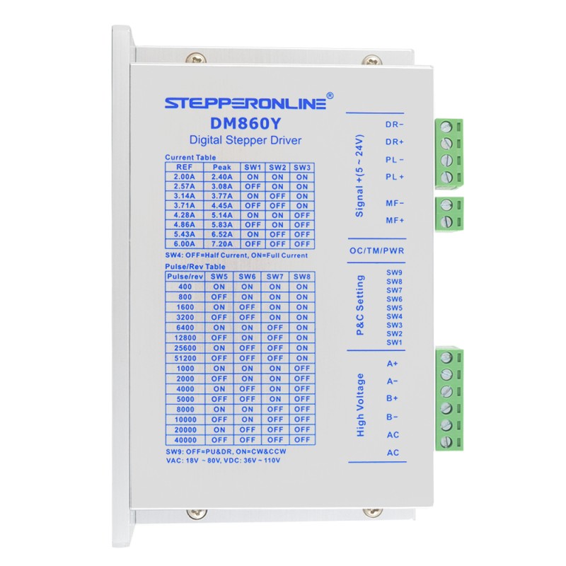 YSシリーズ 1軸 ステッパーキット 8.0Nm(1132.89oz.in) Nema 34ステッパーモーター & ドライバー - 1-DM860Y-34HS39 | StepperOnline