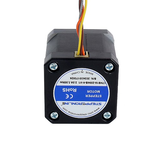 Nema 17 高温ステッピング モーター 55Ncm(77.93oz.in) 55mm 丸シャフト絶縁クラス H 180C - 17HS19-2504S-H-V1 | StepperOnline