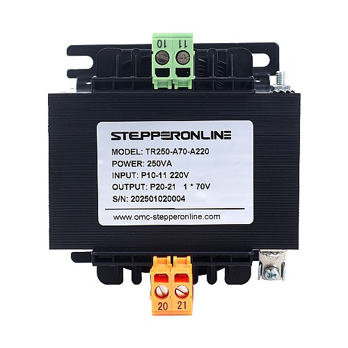 250VA 単相スクエア制御トランス 220VAC ~ 70VAC 50/60Hz - TR250-A70-A220 | StepperOnline 250VA 単相スクエア制御トランス 220VAC ~ 70VAC 50/60Hz - TR250-A70-A220 | StepperOnline