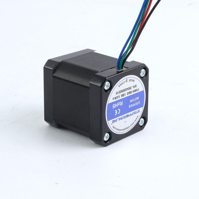 Nema 17 バイポーラ 0.9deg 42Ncm(59.48oz.in) 1.68A 42x42x48mm 4 ワイヤー - 17HM19-1684S | StepperOnline