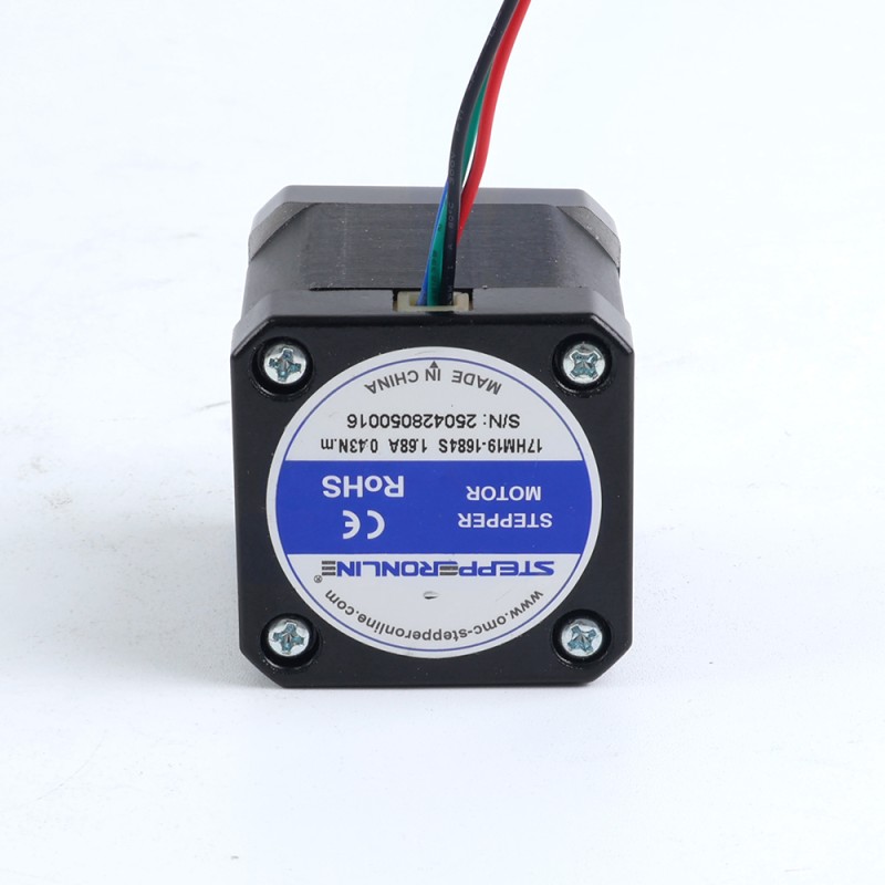Nema 17 バイポーラ 0.9deg 42Ncm(59.48oz.in) 1.68A 42x42x48mm 4 ワイヤー - 17HM19-1684S | StepperOnline