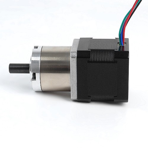 Nema 17 ステッピング モーター バイポーラ L=40mm、ギア比 27:1 遊星ギアボックス