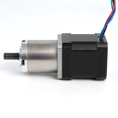 Nema 17 ステッピング モーター バイポーラ L=48mm、ギア比 51:1 遊星ギアボックス