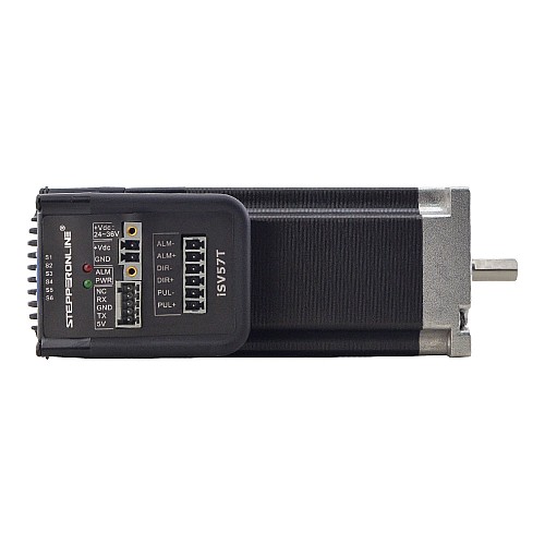 NEMA 23 の統合された容易なサーボ モーター 180W 3000rpm 00.6Nm(84.98oz.in) 20-50VDC サーボ モーター-短いシャフト - iSV57T-180S | StepperOnline NEMA 23 の統合された容易なサーボ モーター 180w 3000rpm 0.6Nm (84.98oz.in) 20-50VDC サーボ モーター-短いシャフト