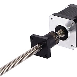 バックラッシュ防止ネジナットNema17外部48mmスタック1.68Aリード2mm(0.07874")長さ330mm