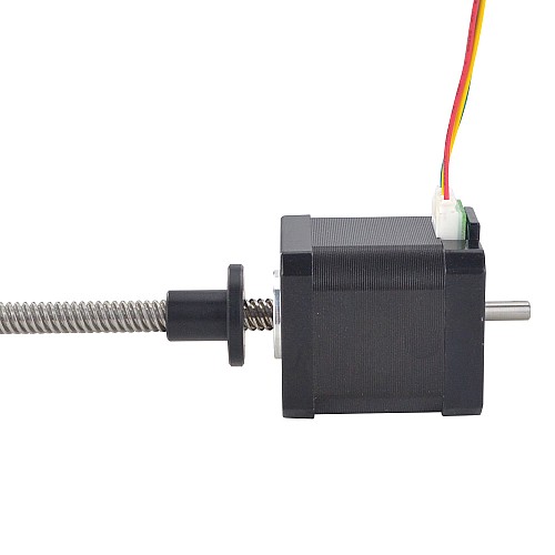 Nema17デュアルシャフト外部48mmスタック1.68Aリード8mm(0.31496)長さ200mmリアシャフト長さ13mm