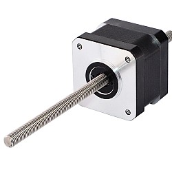 Nema 17 非キャプティブ 34mm スタック 0.4A リード 2mm(0.07874") 長さ 100mm
