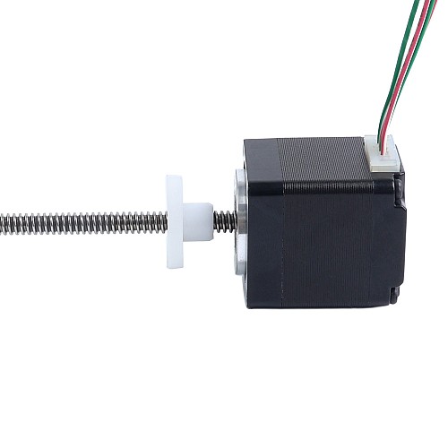 NEMA 11 外部アクメ台形ねじリニアステッピングモーター 0.42A 32mm スタック、リードねじピッチ 1.27mm(0.05インチ)、ねじ長さ 150mm - 11E13S0424FD4-150RS | StepperOnline