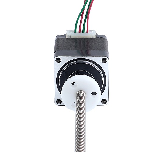 NEMA 11 外部アクメ台形ねじリニアステッピングモーター 0.42A 32mm スタック、リードねじピッチ 1.27mm(0.05インチ)、ねじ長さ 150mm - 11E13S0424FD4-150RS | StepperOnline