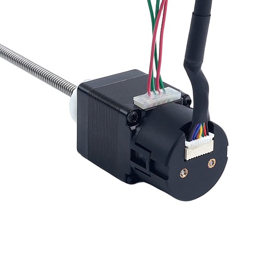 NEMA 11 外部 エイシム リニアステッピングモーター 1.0A 32mm スタック スクリューリード 1.27mm(0.05") 光学式インクリメンタルエンコーダ 1000PPR 付き - 11E13S1004FD4-150RS-OE1K | StepperOnline