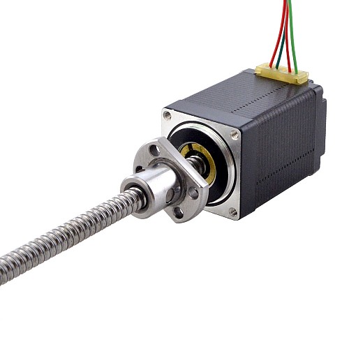 NEMA 11 外付けボールねじ リニアステッピングモータ 1.0A 46mm スタックスクリューリード 2mm(0.07874) リード長 150mm