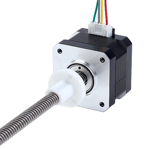 Nema 17 外部 34mm スタック 0.4A リード 8mm(0.31496") 長さ 150mm - 17E13S0404MB4-150RS | StepperOnline Nema 17 外部 34mm スタック 0.4A リード 8mm(0.31496") 長さ 150mm - 17E13S0404MB4-150RS | StepperOnline