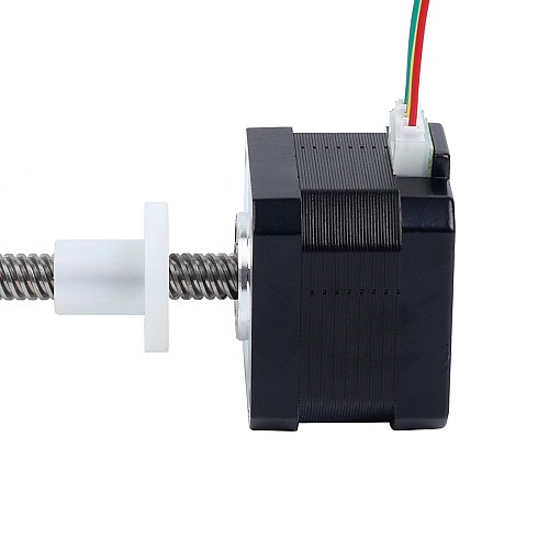 Nema 17 外部 34mm スタック 0.4A リード 8mm(0.31496") 長さ 300mm - 17E13S0404MB4-300RS | StepperOnline