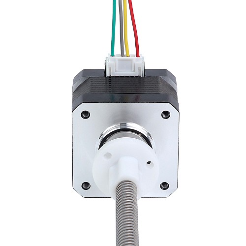 Nema 17 外部 34mm スタック 0.4A リード 8mm(0.31496") 長さ 300mm - 17E13S0404MB4-300RS | StepperOnline