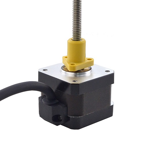 NEMA 17 外部 Acme リニアステッピングモーター 1.5A 34mm 身長 スクリューリード 2.54mm(0.1) リードの長さ 150mm