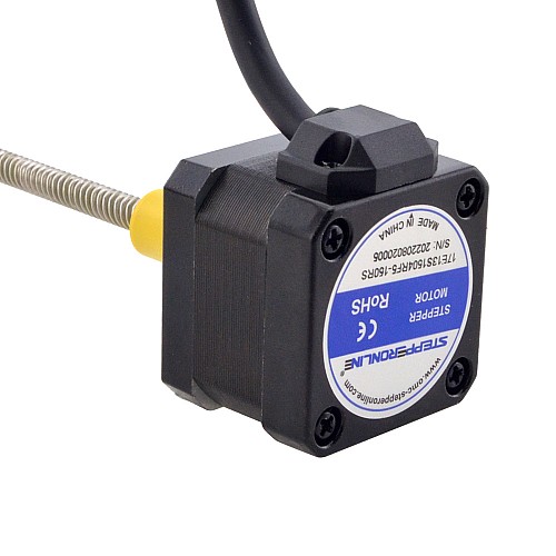 NEMA 17 外部 Acme リニアステッピングモーター 1.5A 34mm 身長 スクリューリード 6.35mm(0.25) リードの長さ 150mm