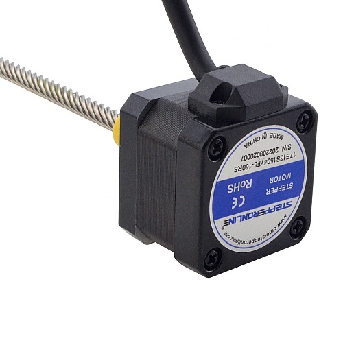 NEMA 17 外部 Acme リニアステッピングモーター 1.5A 34mm 身長 スクリューリード 25.4mm(1) リードの長さ 150mm