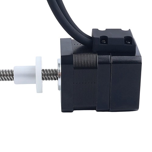 Nema 17 外部 34mm スタック 1.68A リード 8mm(0.31496") 長さ 200mm 光学式インクリメンタルエンコーダ 1000PPR 付き - 17E13S1684MB4-200RS-OE1K | StepperOnline