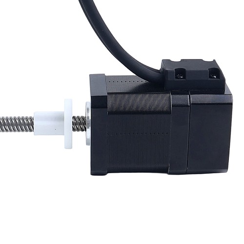 Nema 17 外部 エイシム リニアステッピングモーター 1.68A 48mm スタック スクリューリード 8mm(0.31496") 光学式インクリメンタルエンコーダ 1000PPR 付き - 17E19S1684MB4-300RS-OE1K | StepperOnline