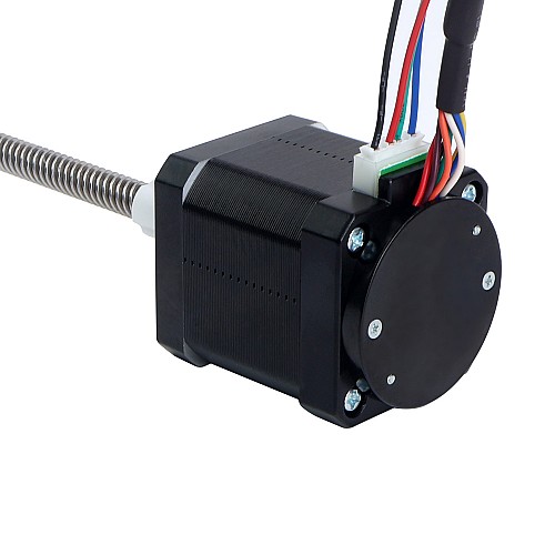 NEMA 17 外部台形リニア ステッピング モーター 1.68A 48mm スタック、磁気エンコーダー付き 1000PPR(4000CPR) - 17E19S1684MB4-200RS-AR4 | StepperOnline