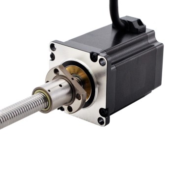 NEMA 23 外付けボールねじリニアステッピングモータ 4.0A 76mm スタックスクリューリード 2mm(0.07874") リード長 200mm