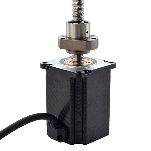 NEMA 23 外付けボールねじリニアステッピングモータ 4.0A 75mm スタックスクリューリード 5mm(0.1969) リード長 200mm NEMA 23 外付けボールねじリニアステッピングモータ 4.0A 75mm スタックスクリューリード 5mm(0.1969) リード長 200mm