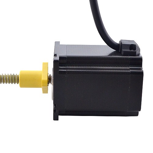 NEMA 23 外部 Acme リニアステッピングモーター 4.0A 76mm 身長 スクリューリード 2.54mm(0.1) リードの長さ 200mm