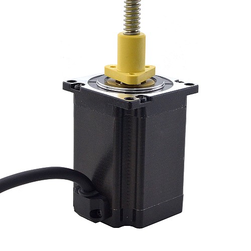 NEMA 23 外部 Acme リニアステッピングモーター 4.0A 76mm 身長 スクリューリード 2.54mm(0.1) リードの長さ 200mm