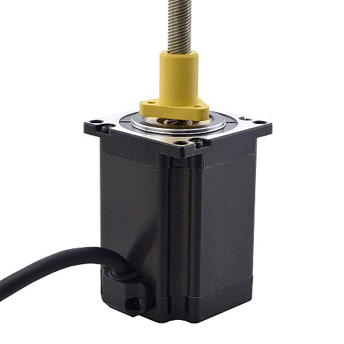NEMA 23 外部 Acme リニアステッピングモーター 4.0A 76mm 身長 スクリューリード 10.16mm(0.4) リードの長さ 200mm