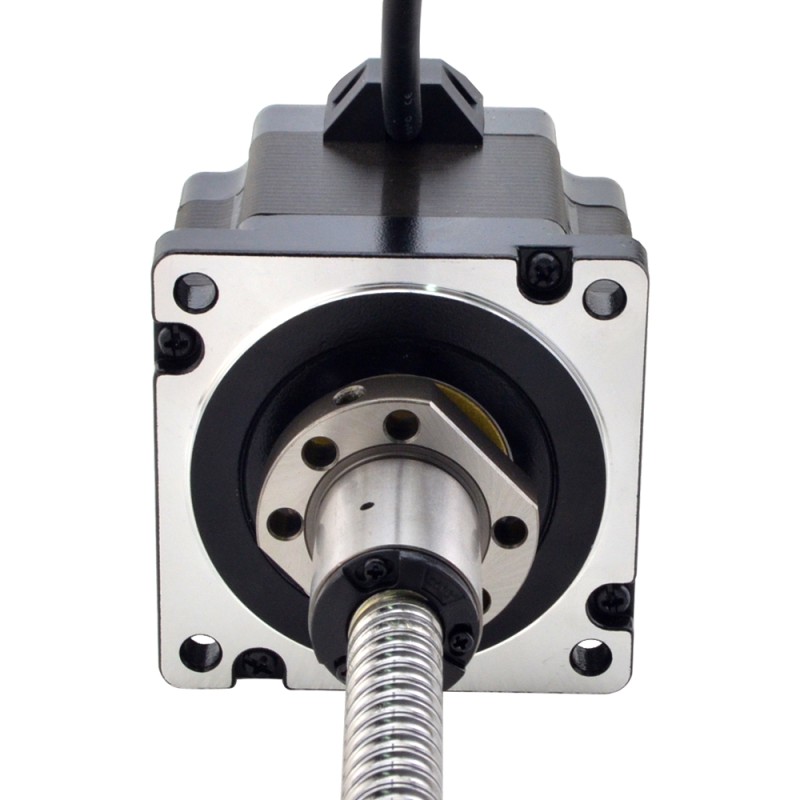 NEMA 34 外付けボールねじリニアステッピングモータ 4.5Nm(637.25oz.in) 5.5A 76mm スタックスクリューリード 10mm(0.3937) リード長 200mm