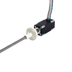 Nema 6 外部台形リニアステッピングモーター 0.3A 32mm スタックネジリード 2mm(0.07874インチ) リード長 100mm