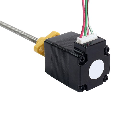 NEMA 8 外部 台形 リニア ステッピング モーター 0.5A 28.2mm スタック スクリュー リード 1mm(0.03937) リード長 100mm