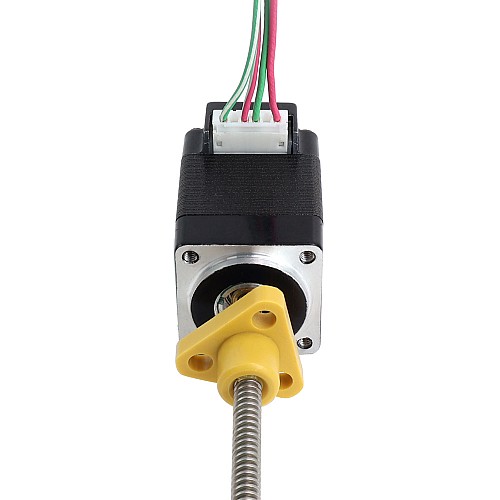 NEMA 8 外部 台形 リニア ステッピング モーター 0.5A 28.2mm スタック スクリュー リード 1mm(0.03937) リード長 100mm