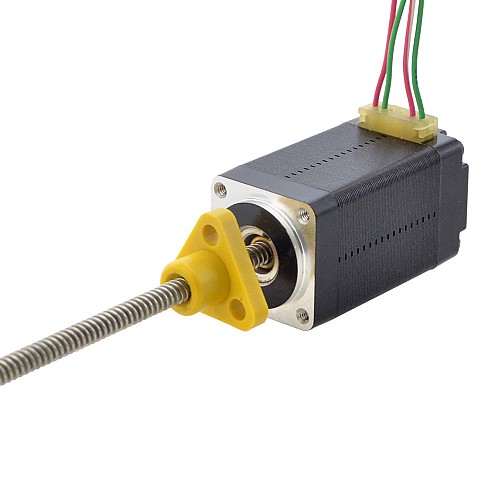 NEMA 8 外部 台形リニア ステッピング モーター 0.5A 38.2mm スタック スクリュー リード 2mm(0.07874) リード長 100mm
