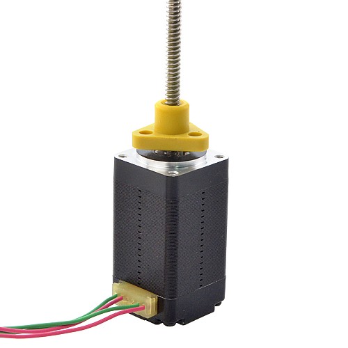 NEMA 8 外部 台形リニア ステッピング モーター 0.5A 38.2mm スタック スクリュー リード 2mm(0.07874) リード長 100mm