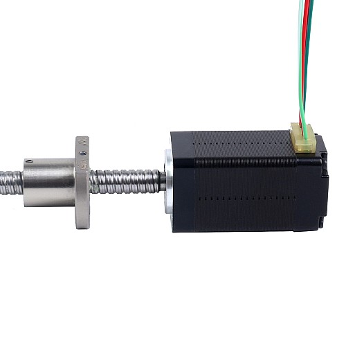 NEMA 8 外部ボールねじ リニアステッピングモータ 0.5A 38.2mm スタックスクリューリード 2mm(0.07874) リード長 150mm