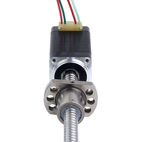 NEMA 8 外部ボールねじ リニアステッピングモータ 0.5A 38.2mm スタックスクリューリード 2mm(0.07874) リード長 150mm