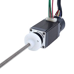 NEMA 8 外部 トラペゾイダル リニアステッピングモーター 0.5A 38mm スタック スクリューリード 1mm(0.03937") 光学式インクリメンタルエンコーダ 1000PPR 付き