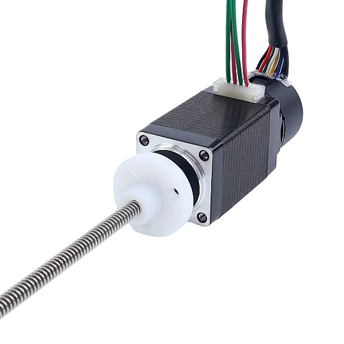 NEMA 8 外部 トラペゾイダル リニアステッピングモーター 0.5A 38mm スタック スクリューリード 1mm(0.03937") 光学式インクリメンタルエンコーダ 1000PPR 付き - 8E15S0504SC4-100RS-OE1K | StepperOnline
