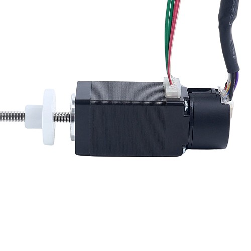 NEMA 8 外部 トラペゾイダル リニアステッピングモーター 0.5A 38mm スタック スクリューリード 1mm(0.03937") 光学式インクリメンタルエンコーダ 1000PPR 付き - 8E15S0504SC4-100RS-OE1K | StepperOnline