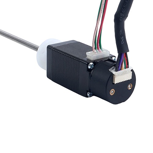 NEMA 8 外部 トラペゾイダル リニアステッピングモーター 0.5A 38mm スタック スクリューリード 1mm(0.03937") 光学式インクリメンタルエンコーダ 1000PPR 付き - 8E15S0504SC4-100RS-OE1K | StepperOnline