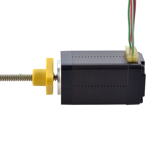 NEMA 8 外部 台形リニア ステッピング モーター 0.5A 38.2mm スタック スクリュー リード 1mm(0.03937) リード長 100mm