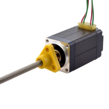 NEMA 8 外部 台形リニア ステッピング モーター 0.5A 38.2mm スタック スクリュー リード 1mm(0.03937") リード長 100mm