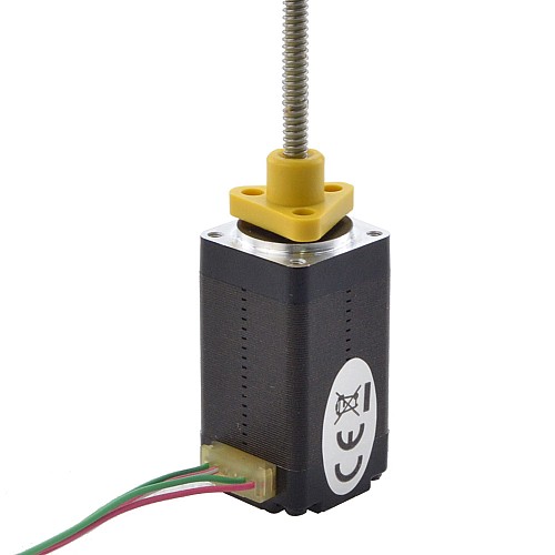 NEMA 8 外部 台形リニア ステッピング モーター 0.5A 38.2mm スタック スクリュー リード 1mm(0.03937) リード長 100mm