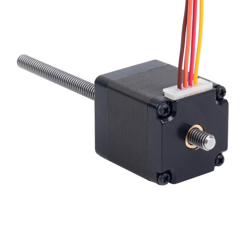 Nema 11 非キャプティブ 34mm スタック 0.75A リード 2mm(0.07874") 長さ 100mm - 11N13S0754AA4-100RS | StepperOnline