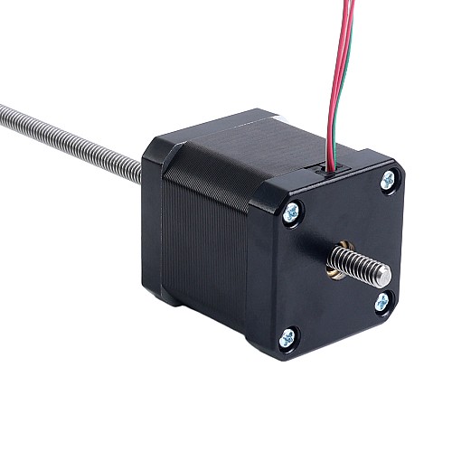 Nema 17、ノンキャプティブ、48mmスタック、2.6A、リード2.4384mm（0.096インチ）、長さ250mm - 17N19S2604JE4-250RS | StepperOnline