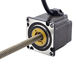 NEMA 23 非キャプティブ Acme リニアステッピングモーター 3.0A 56mm 身長 スクリューリード 2.54mm(0.1") リードの長さ 250mm